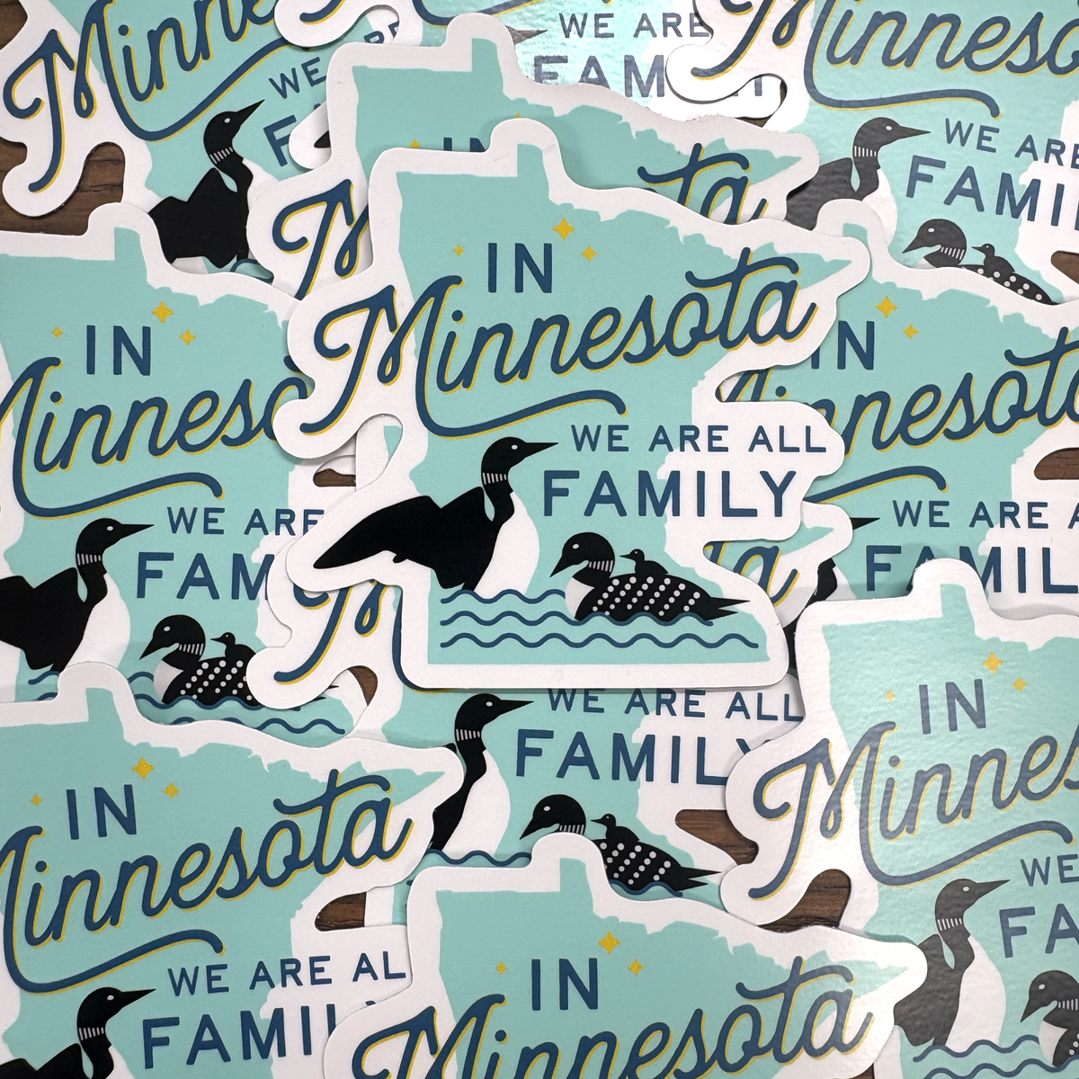 In Minnesota we are all Family Charity Sticker