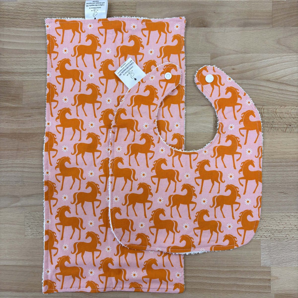 Baby Burp Cloth and Bib Gift Set