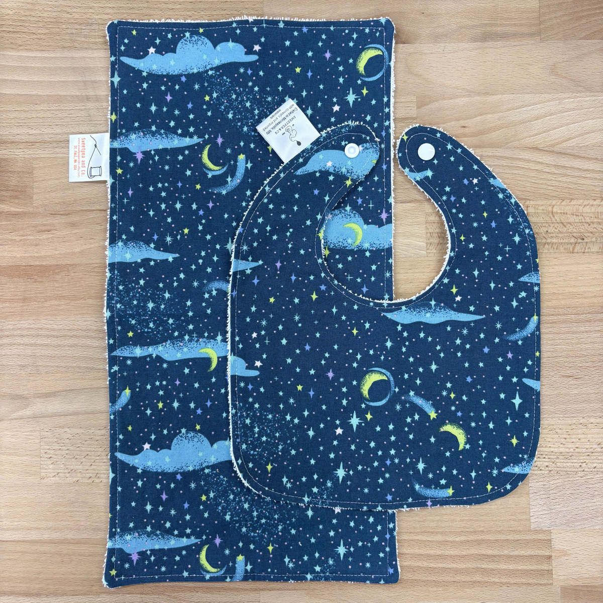 Baby Burp Cloth and Bib Gift Set