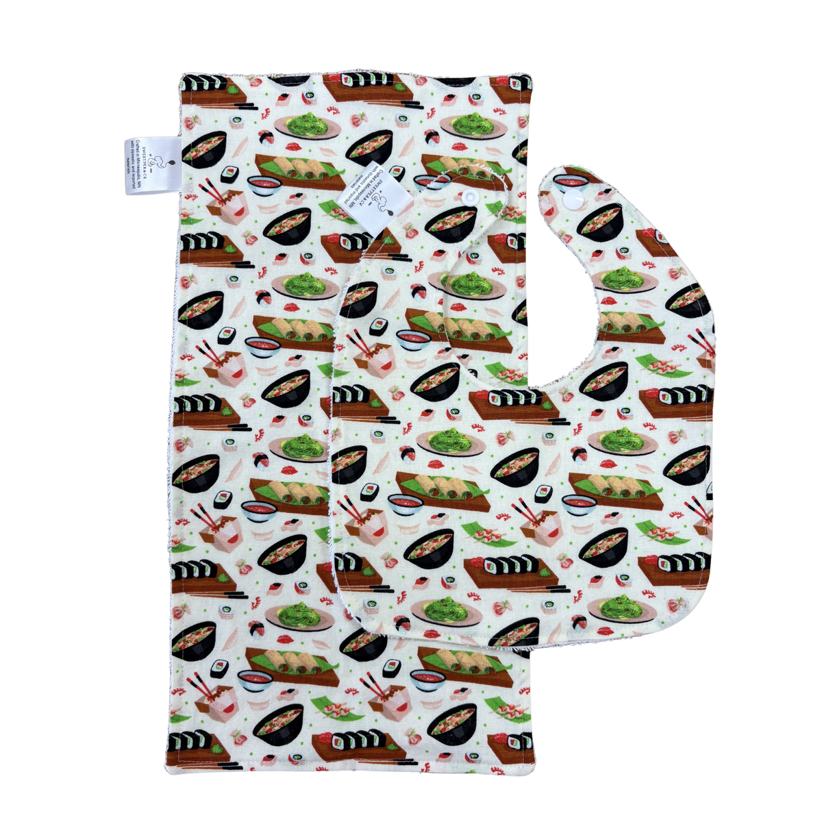 Baby Burp Cloth and Bib Gift Set