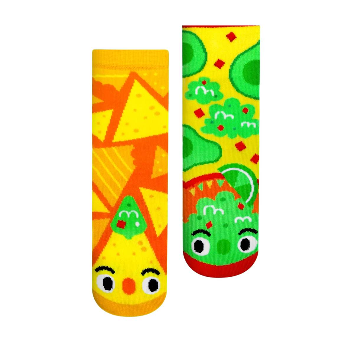 Chips & Guac Mismatched Non-Slip Kids Socks
