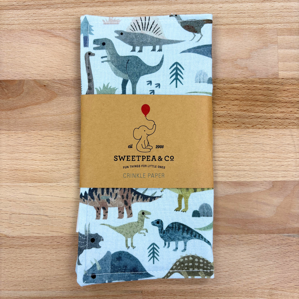 Baby Crinkle Paper - Dinosaurs