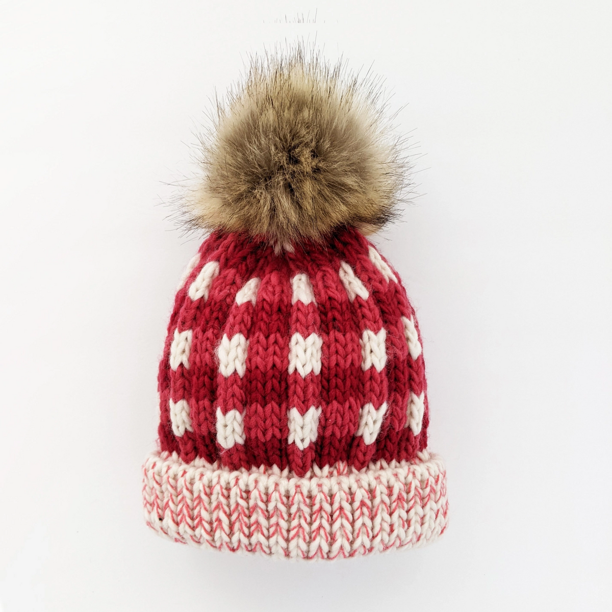 Buffalo Check Pom Pom Beanie Hat