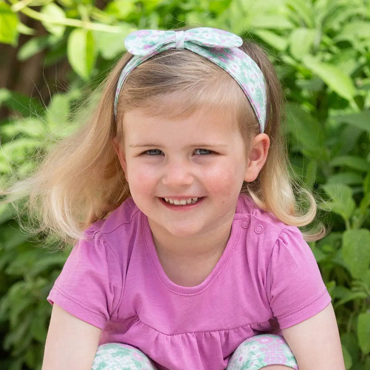 Flower Patch Headband Bow