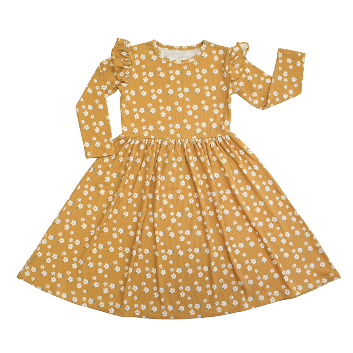 Golden Blooms Bamboo Twirl Dress
