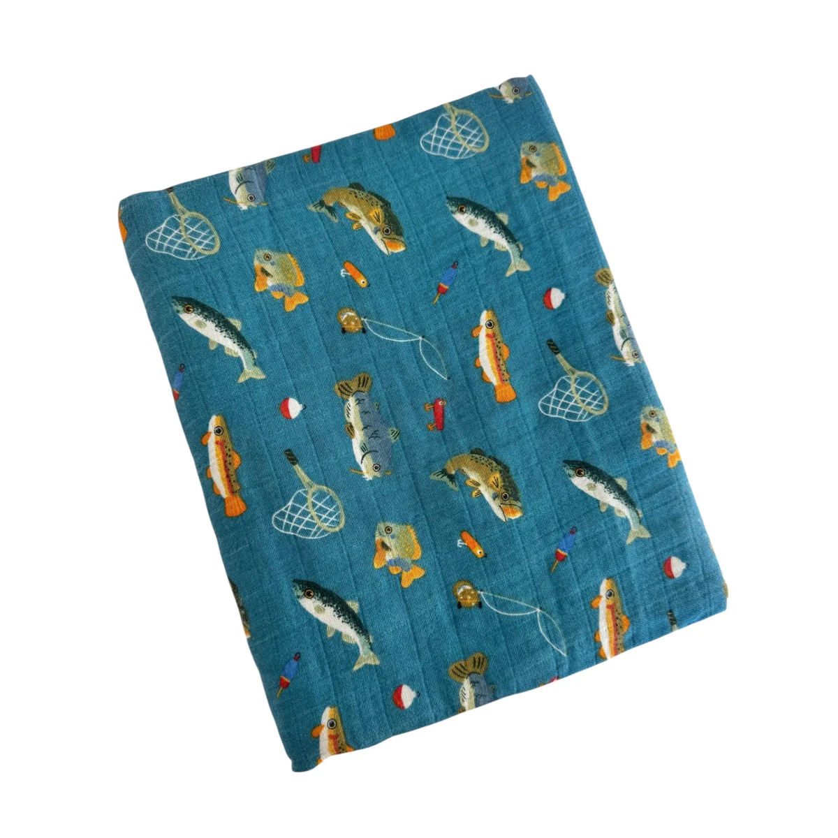 Gone Fishing Muslin Swaddle