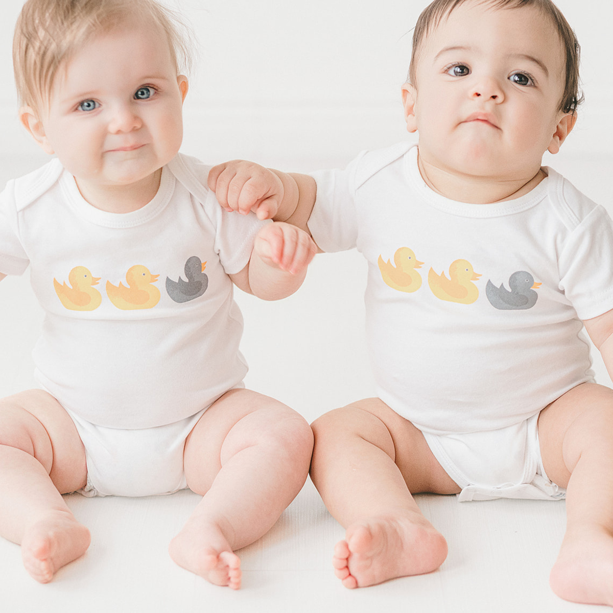 Duck Duck Gray Duck Baby Onesie