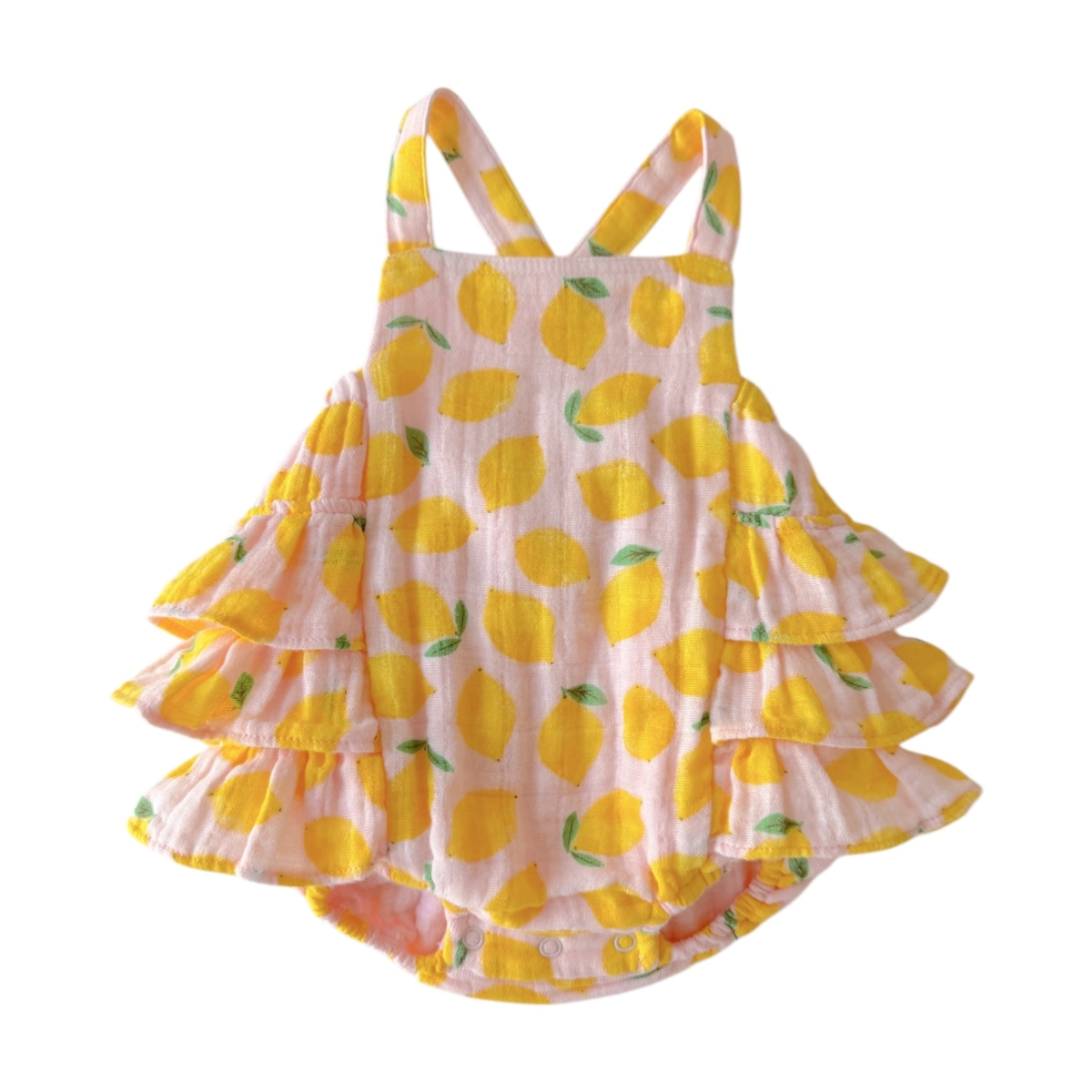 Lemon Sorbet  Muslin Ruffle Sunsuit