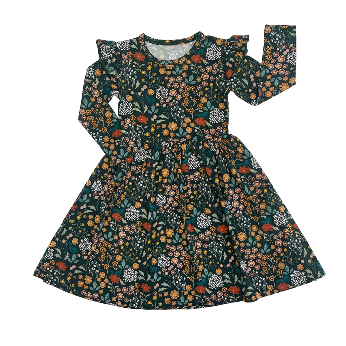 Moonlit Meadow Long Sleeve Bamboo Twirl Dress