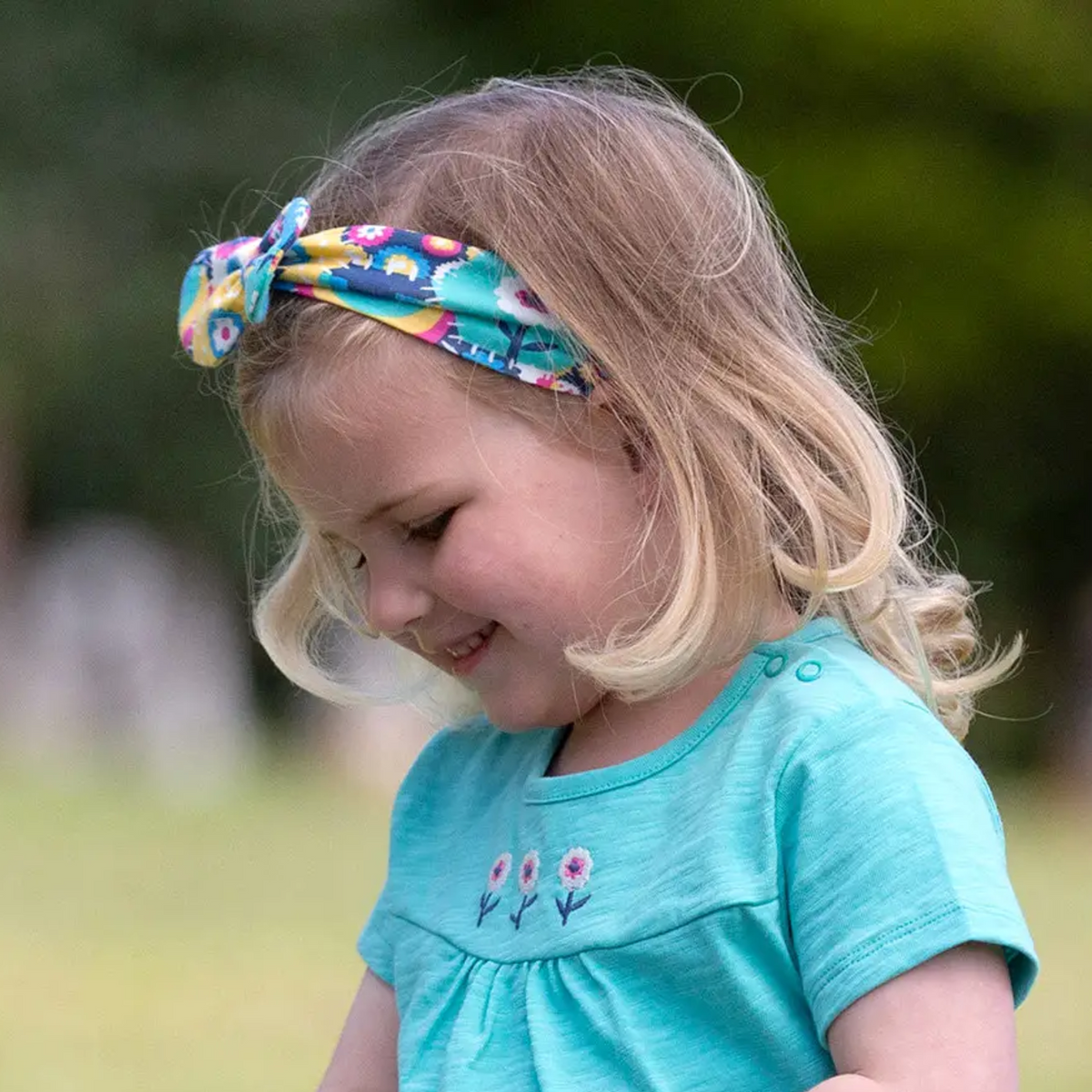 Patchwork Planet Headband Bow