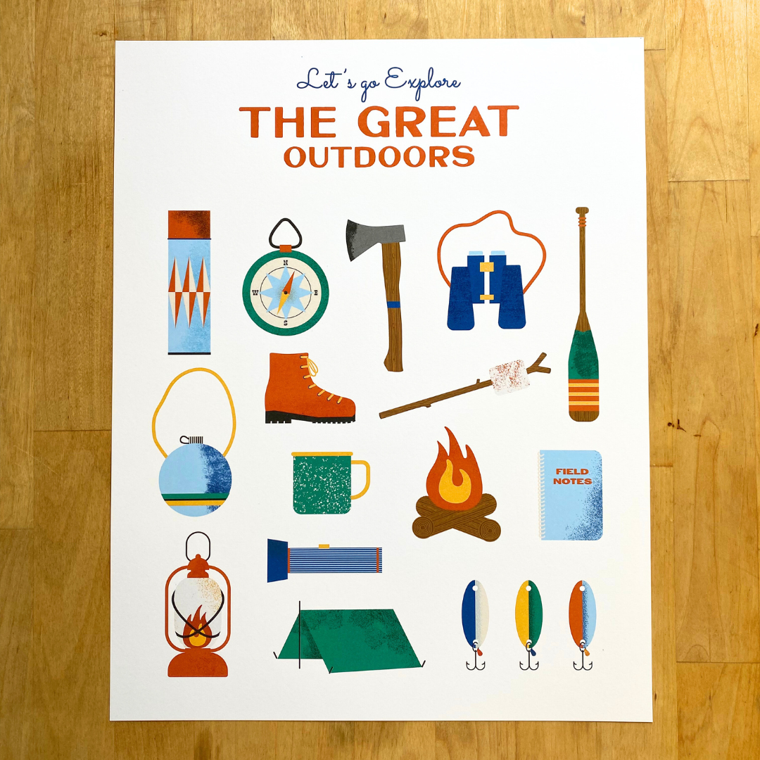 Let's Explore the Great Outdoors Art Print