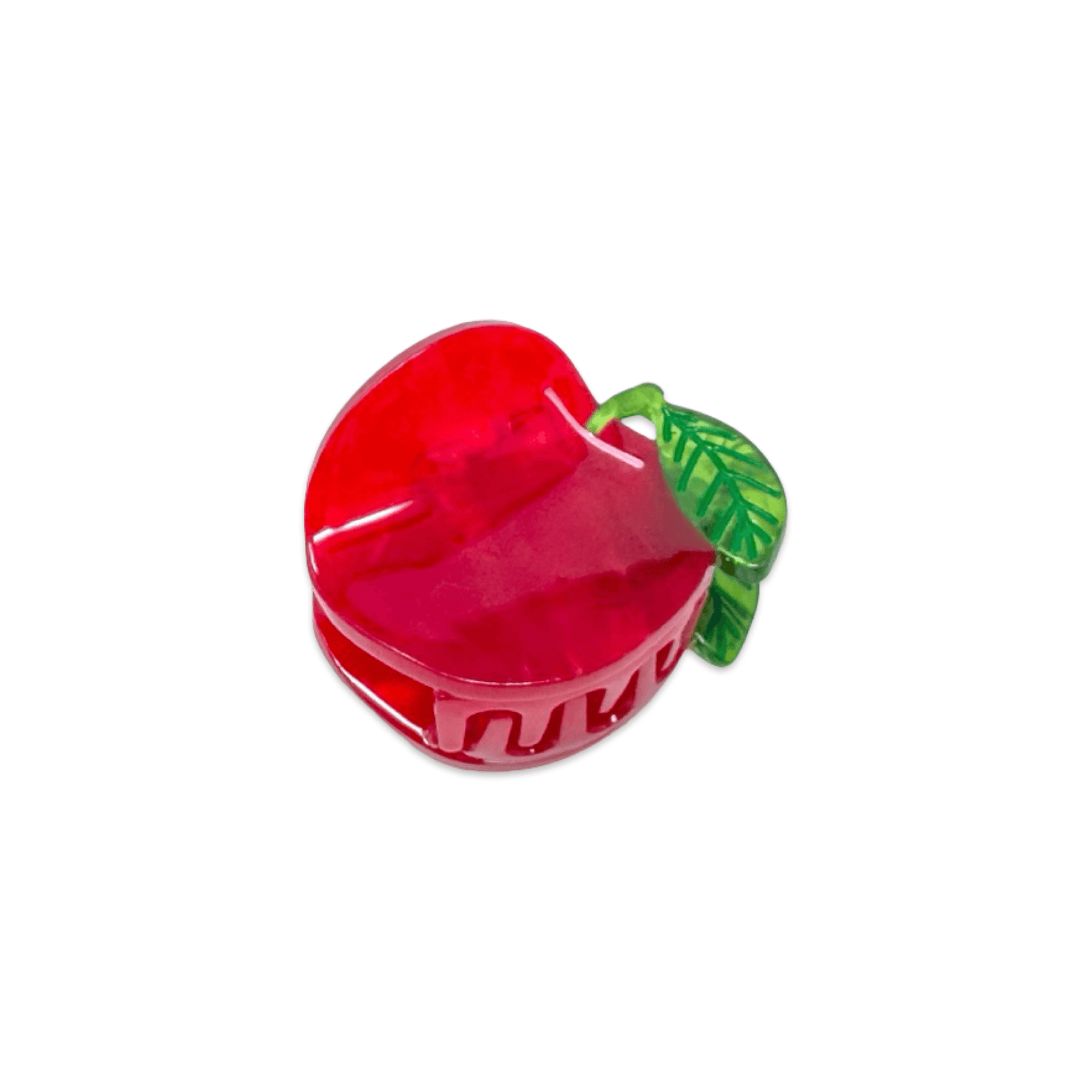 Mini Red Apple Hair Claw Clip
