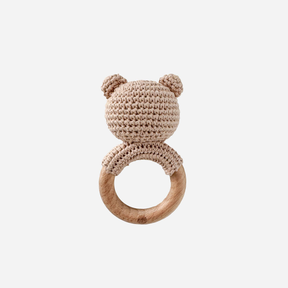 Brown Bear Cotton Rattle and Teether