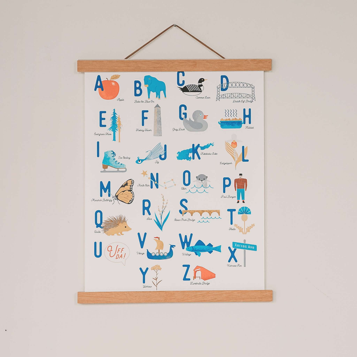 Minnesota Alphabet Art Print - Sweetpea and Co.