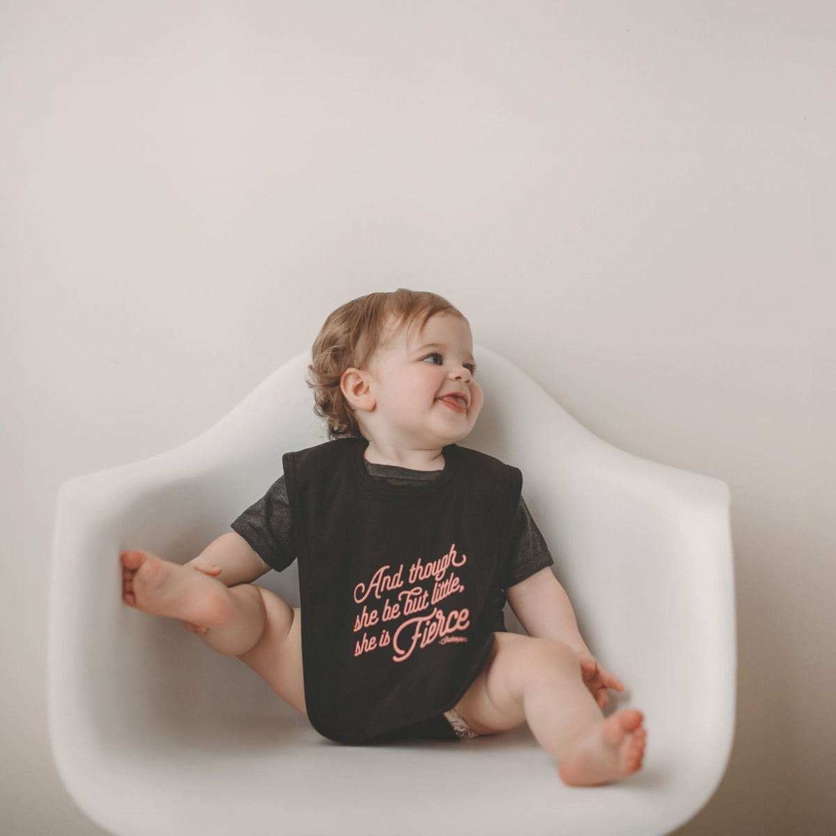 She is Fierce Baby Bib - Sweetpea and Co.
